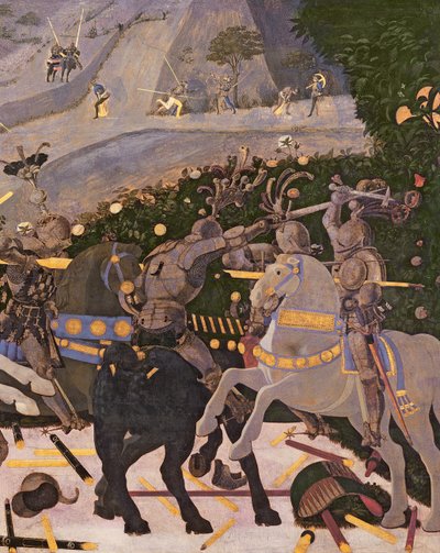 La Batalla de San Romano, c.1450-60 (detalle) de Paolo Uccello